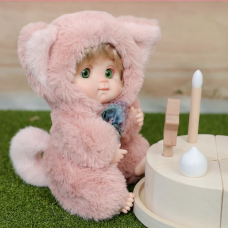 Premium Plush Fox Baby Doll 10 inch Ultra-Soft Animal Costume Toy Dolls Name Coco